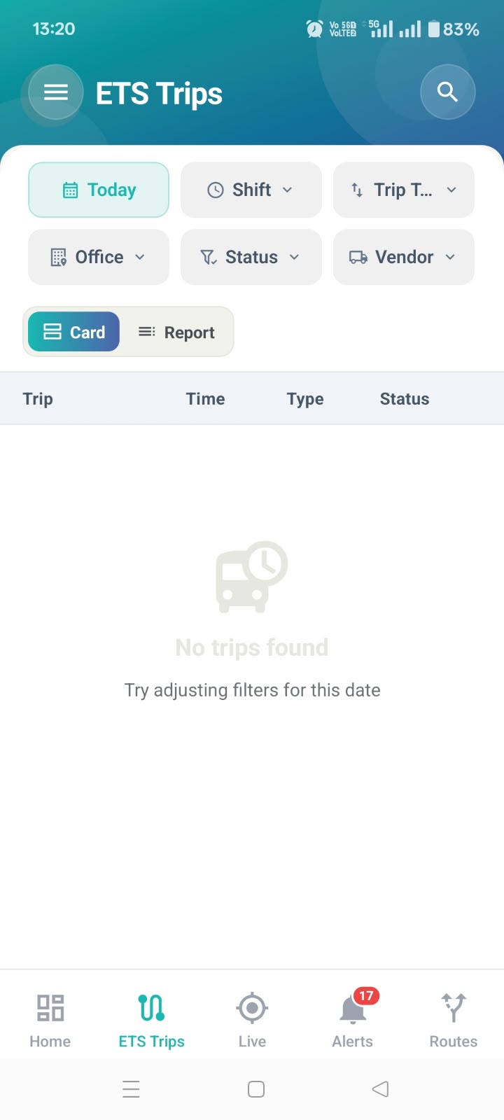 Employee App - Pickup & Drop Schedules